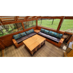 Paletové sedenie Golden Garden GG49 podsedák a vankúš 120cm x 80cm x 15cm tmavo sivá zelená